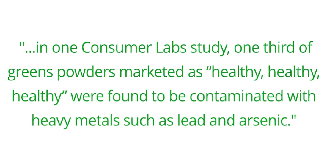 fresh juice versus powdered greens - Consumer Labs