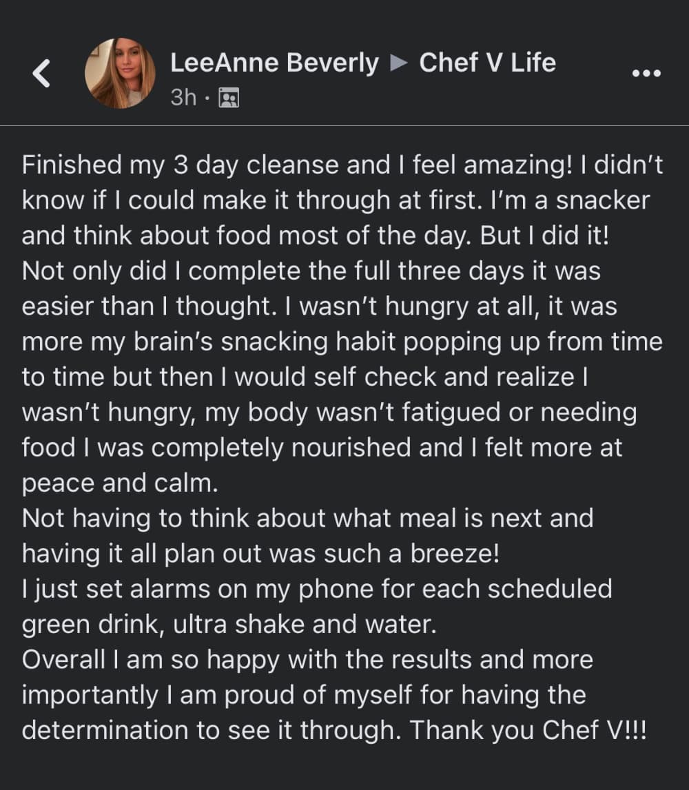 LeeAnne's 3 day cleanse results