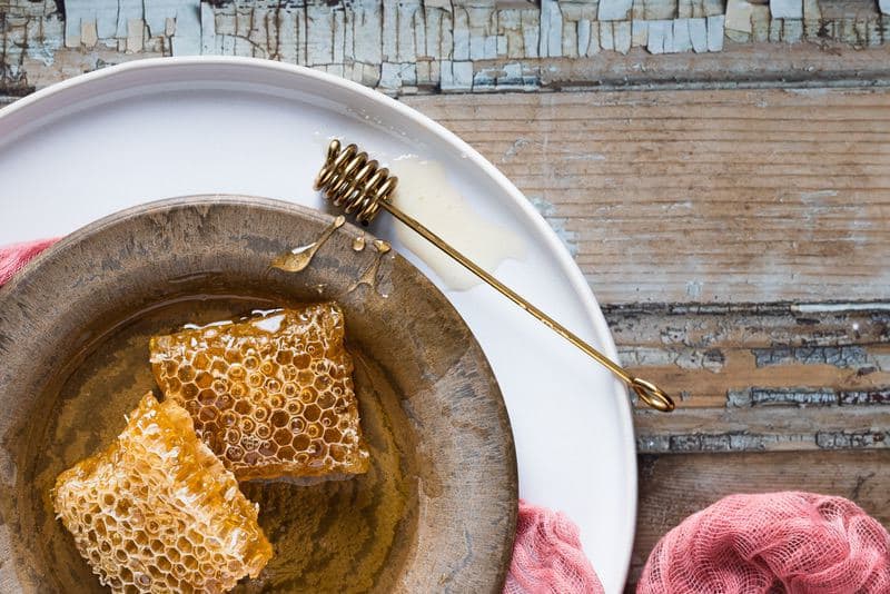 honeycomb in bowl