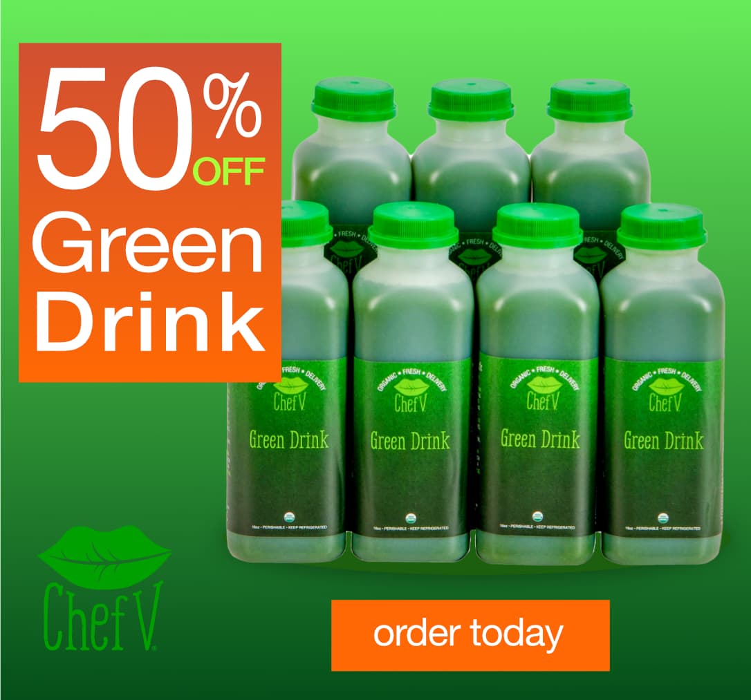 50 percent off Green Drink